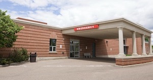 Outside view of RVH Emergency entrance