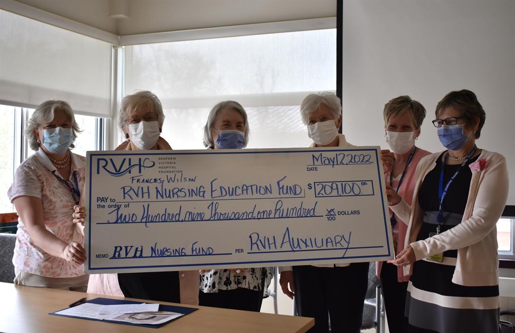 RVH nursing education fund cheque presentation